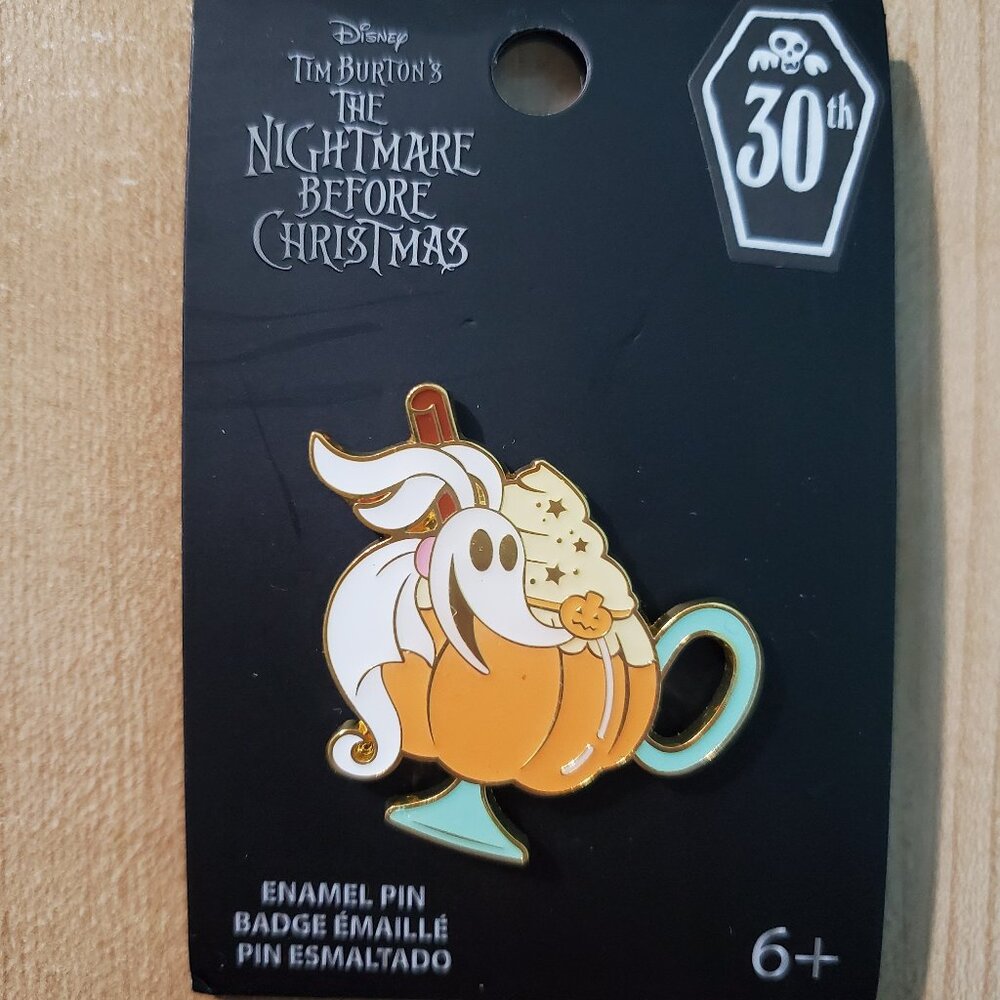 Disney Nightmare Before Christmas Zero Pumpkin Spice Latte Enamel Pin